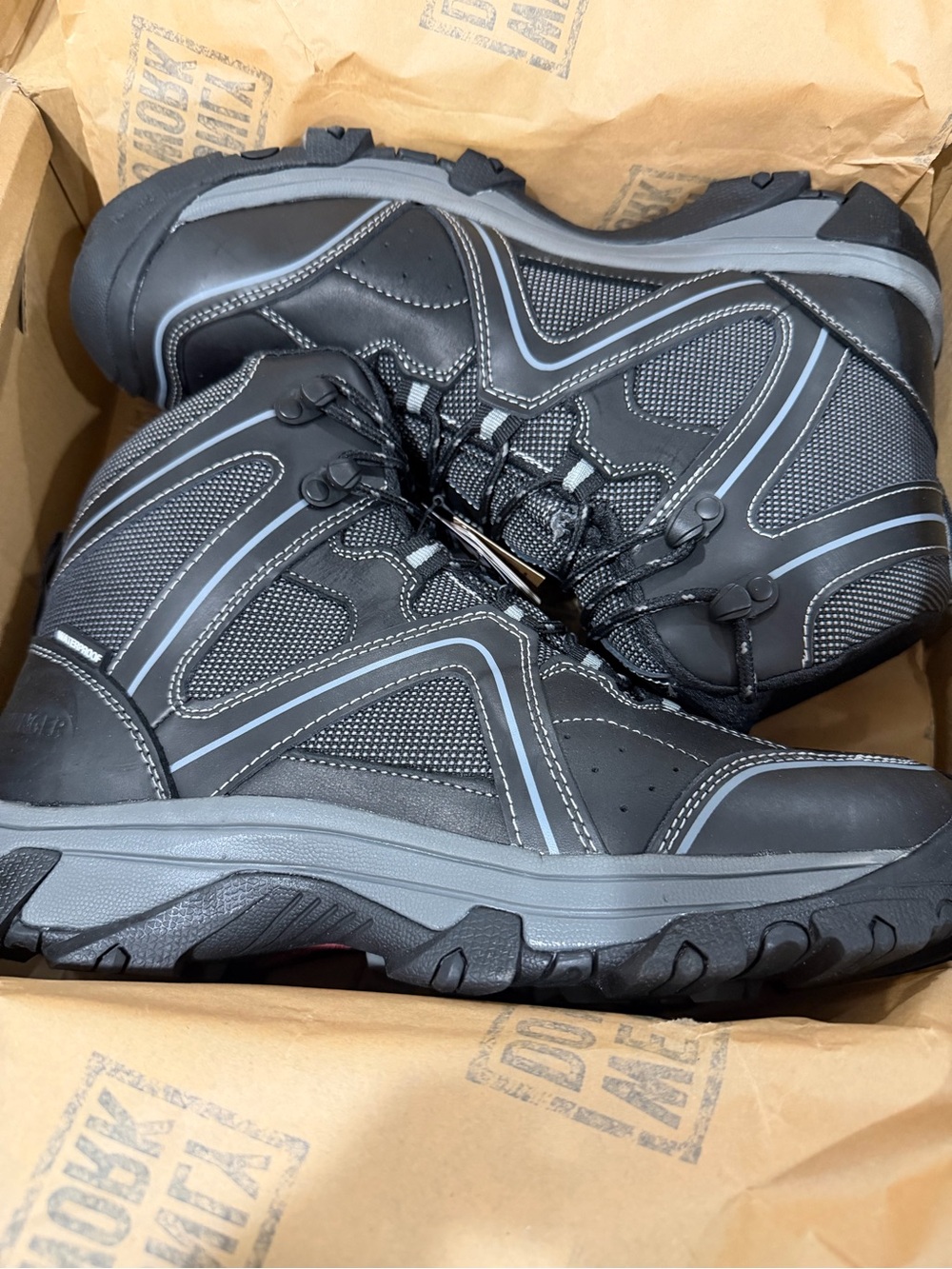 Avenger Black and Gray Men's Steel Toe Work Boots